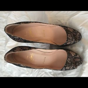 Christian Louboutin platform open toe pumps